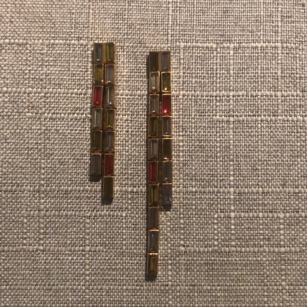 Drop earrings "stained glass" look